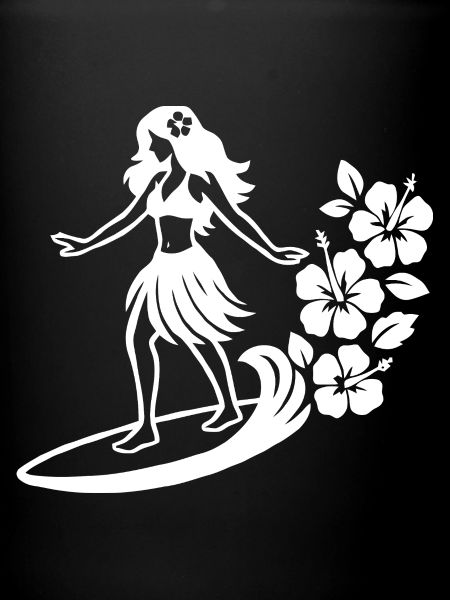 Fille hawaïenne avec motif d’hibiscus