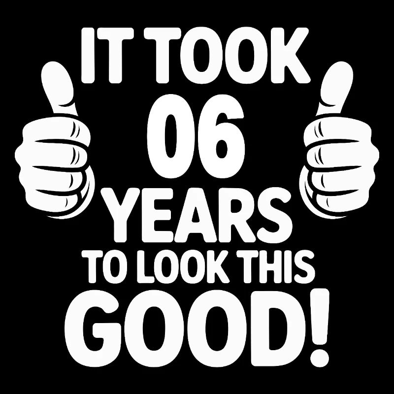 Feierlicher 6. Geburtstag Daumen hoch Drucken