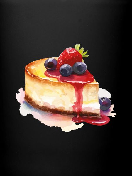 Gâteau au fromage aquarelle Baies