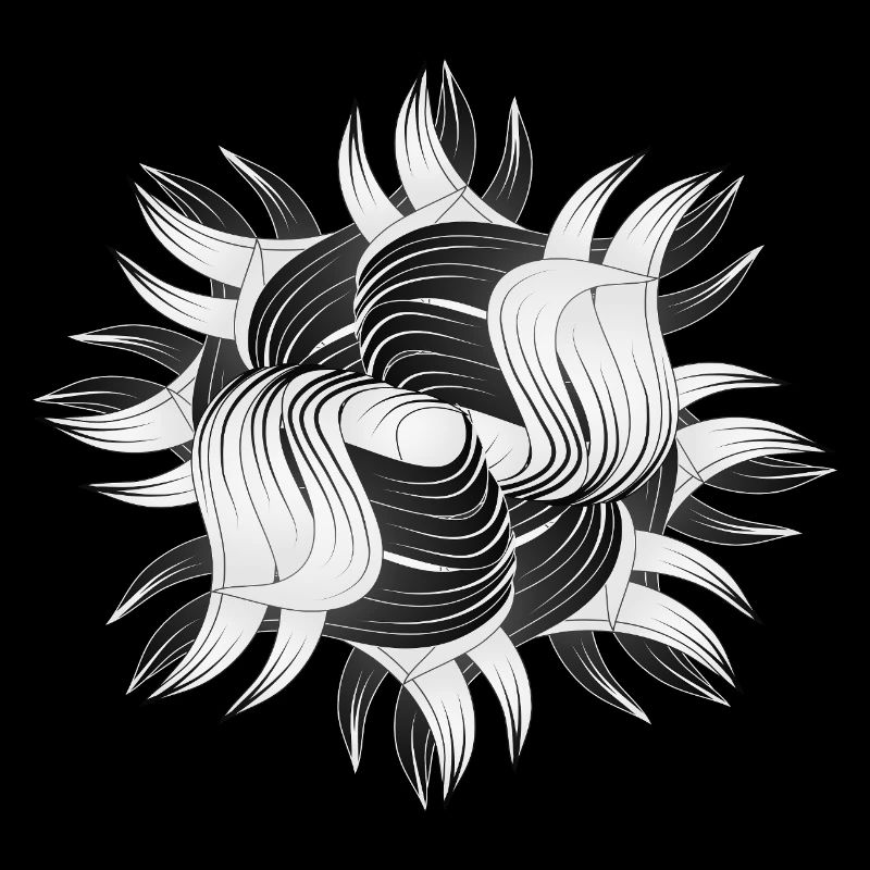 Abstrakte Formen – Dynamisches Schwarz-Weiß Design