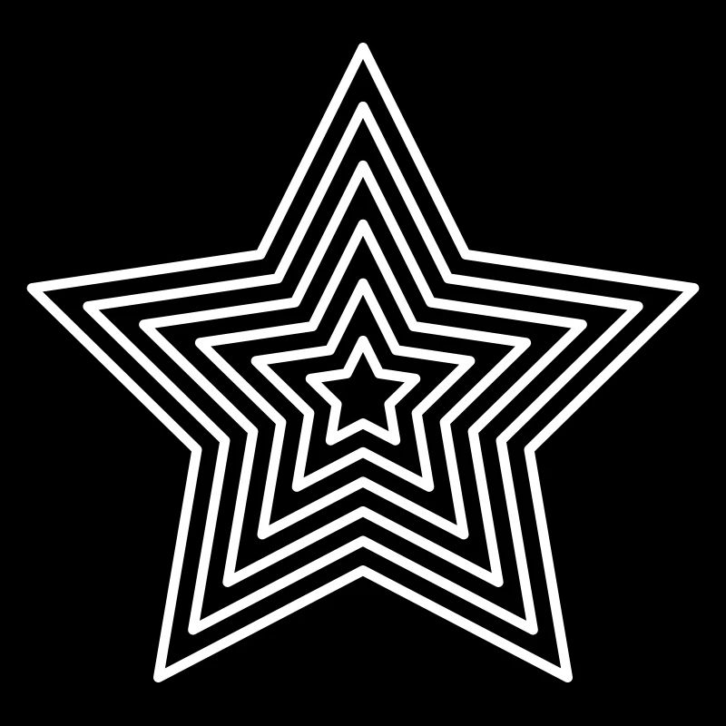 Line Star Geometric Print