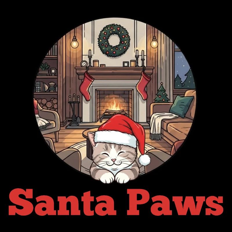 Weihnachtskatze – Santa Paws