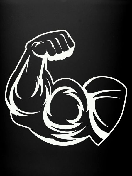 Strong biceps power print