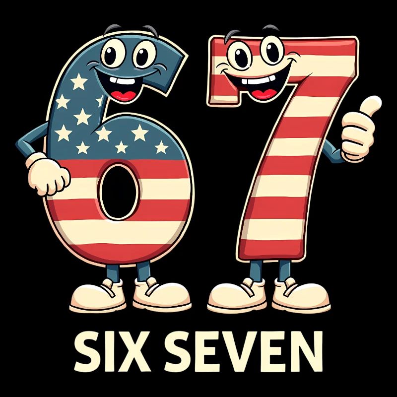 US Flag 67 Memes Six Seven