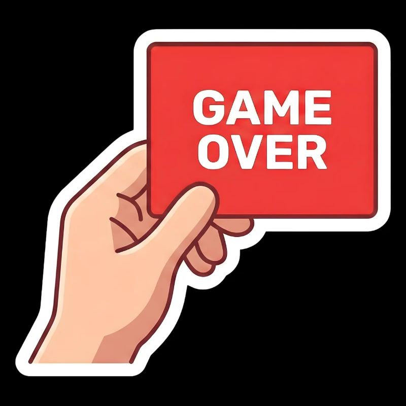 Game Over Retro-Schild