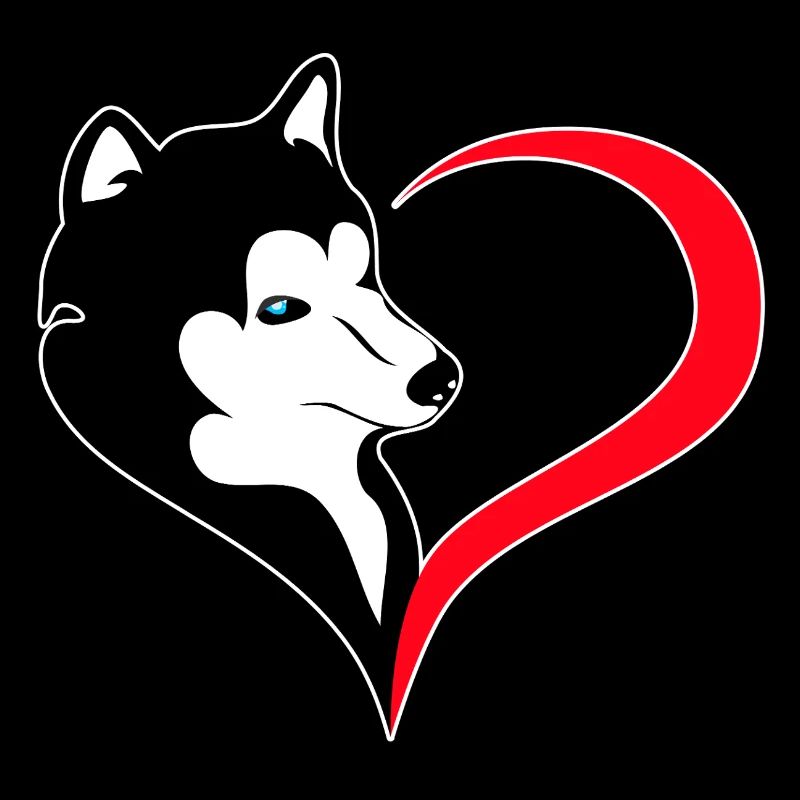 Herz-Husky Silhouette