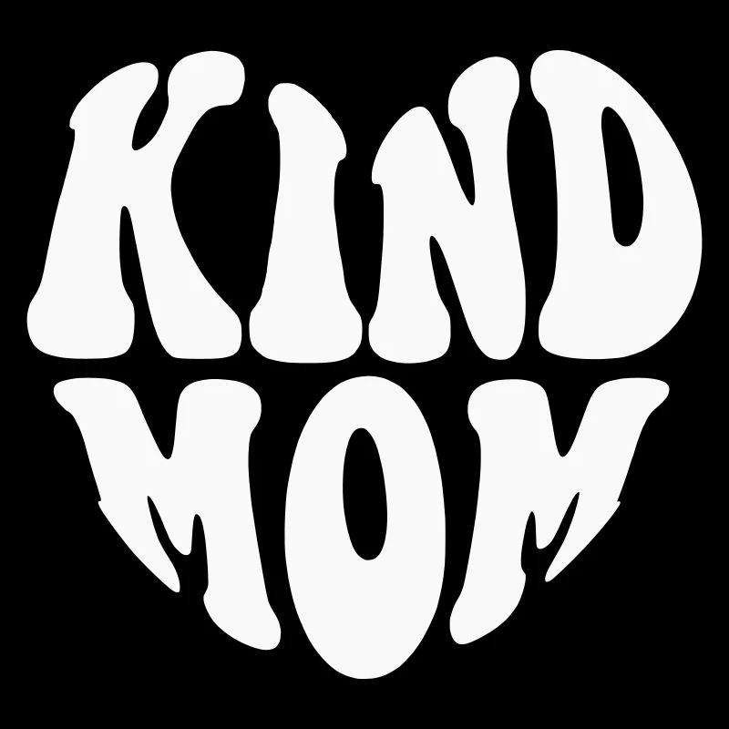 Kind Mom Heart Logo - Customizable color