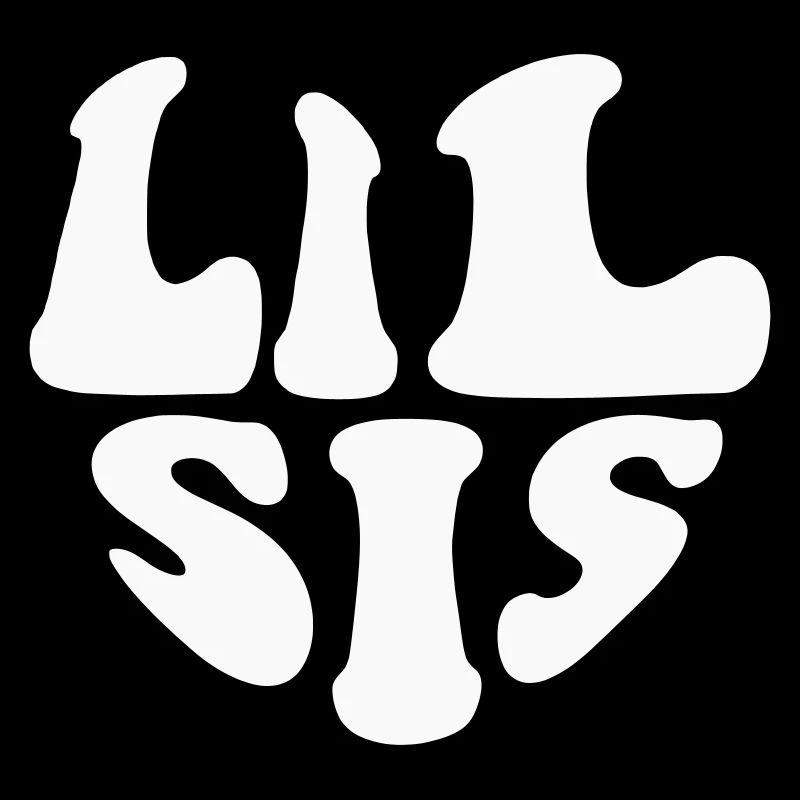 Lil Sis Herz-Logo – Schwester – Anpassbare Farbe