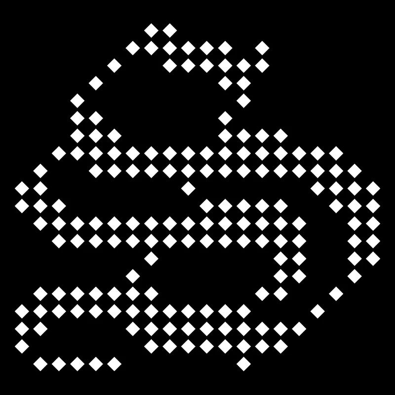 S Letter Dotted Wave Abstract Pattern