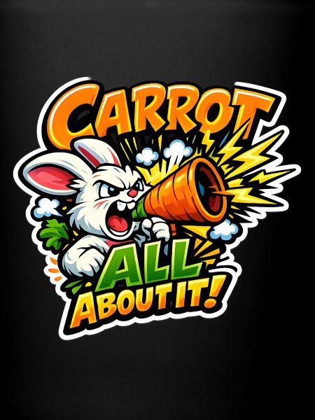 Lapin Mégaphone Carotte – Style Comic