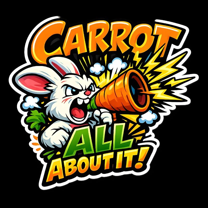 Karotten Megafon Bunny – Comic Stil