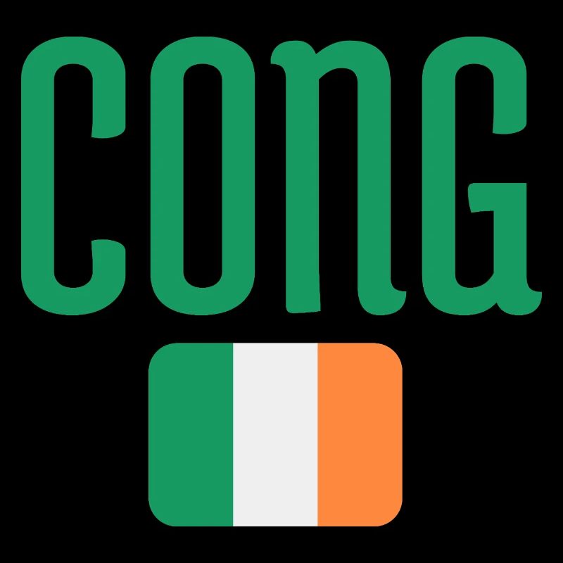 Cong Irish Flag Typography