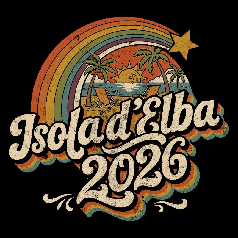 Logo rétro Isola d’Elba 2026