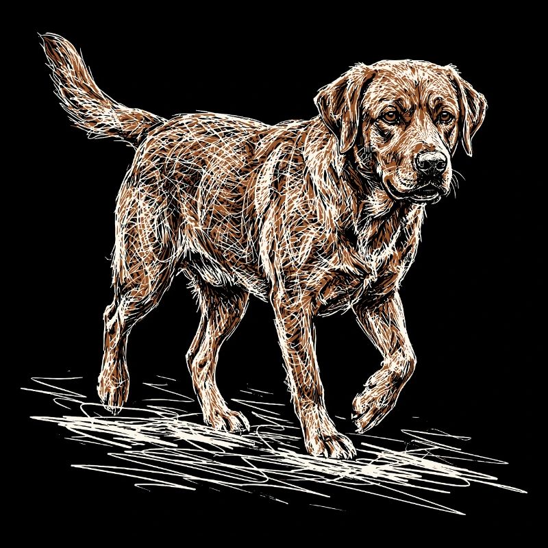 Sketch du Labrador Fox Red – Design du chien