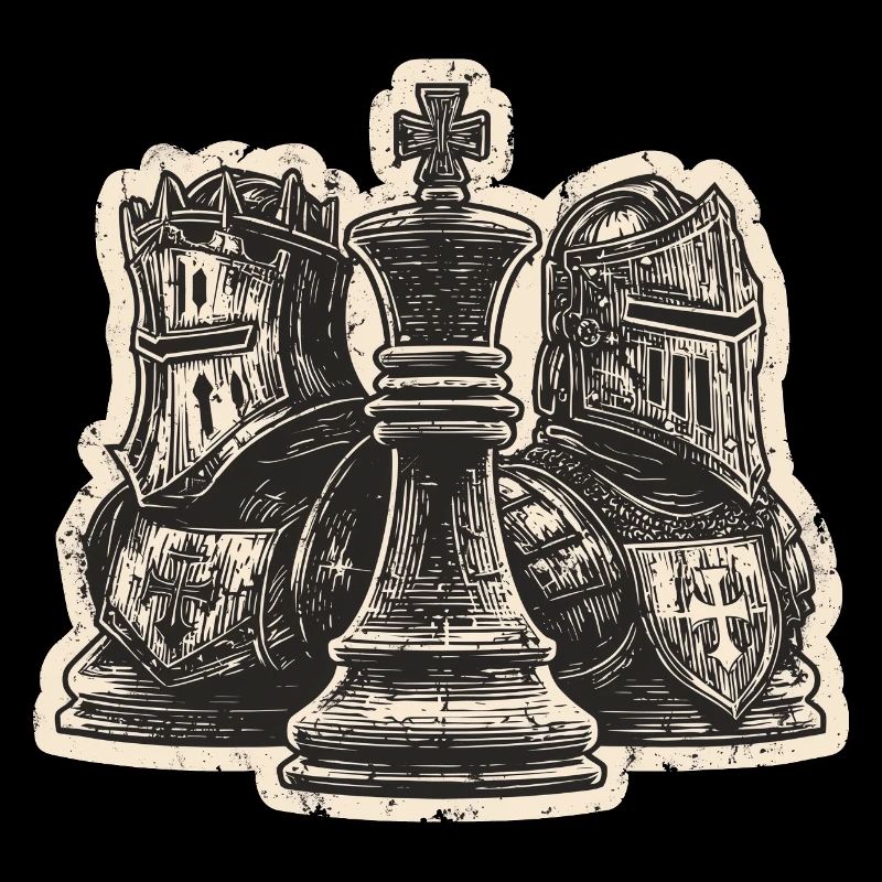 Chevalier d’échecs Figures médiévales pour hommes
