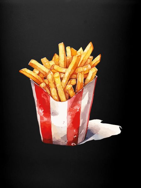 Estampe pop art aux frites