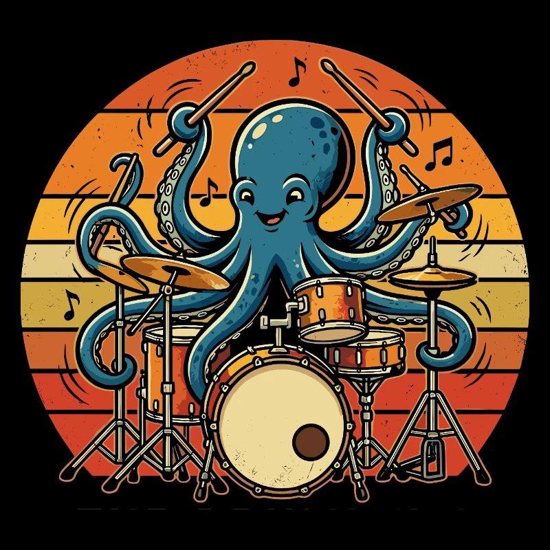 Oktopus Rhythmus Drummer