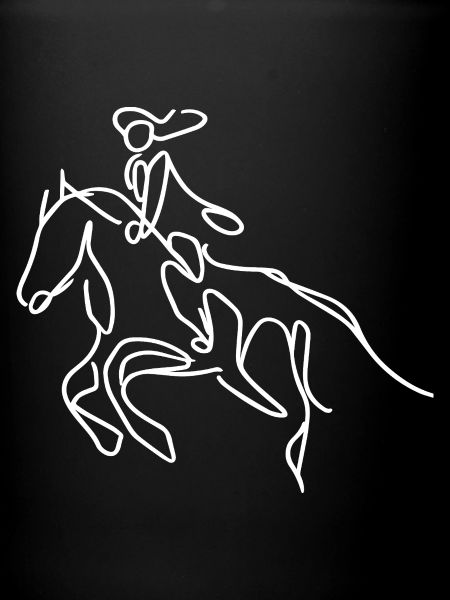 Dessin de fille d’équitation