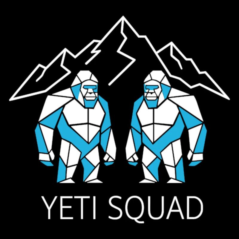 Yeti Squad Geometrisch Bigfoot Berg