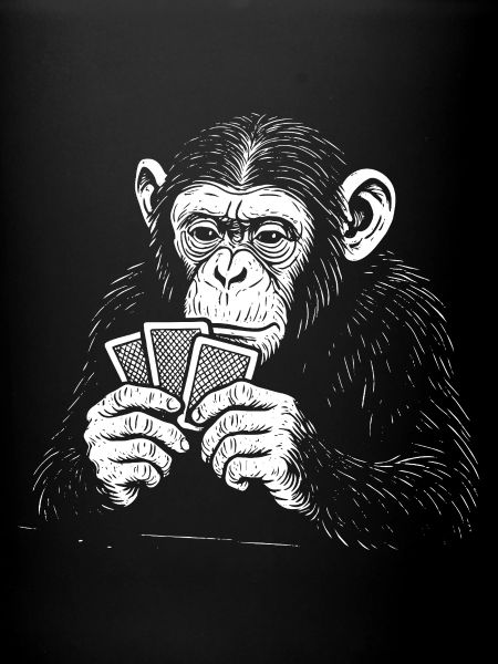 Chimp playing Cards