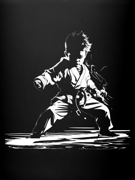 Boys Karate Drawing