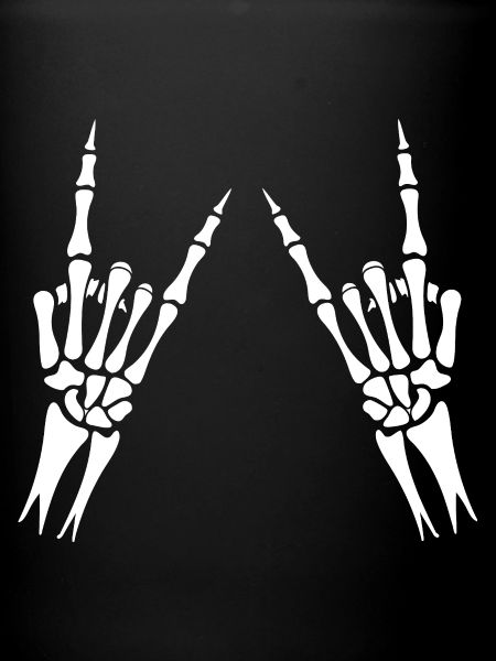 Skeleton Hands Felszeichen