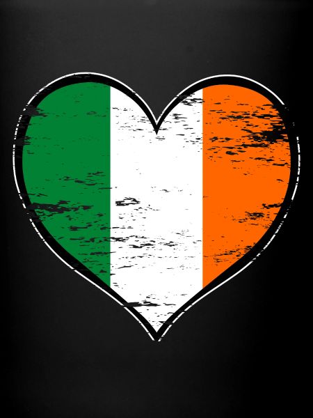 Drapeau du cœur irlandais utilisé