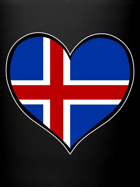 Drapeau du cœur islandais