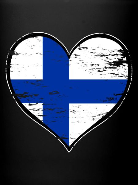 Drapeau du cœur finlandais utilisé