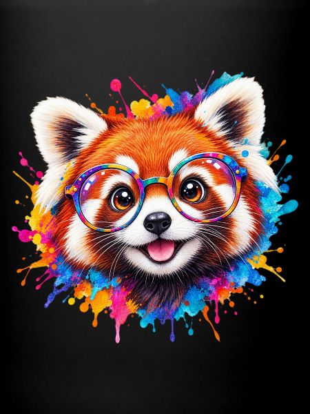 Roter Panda mit Brille