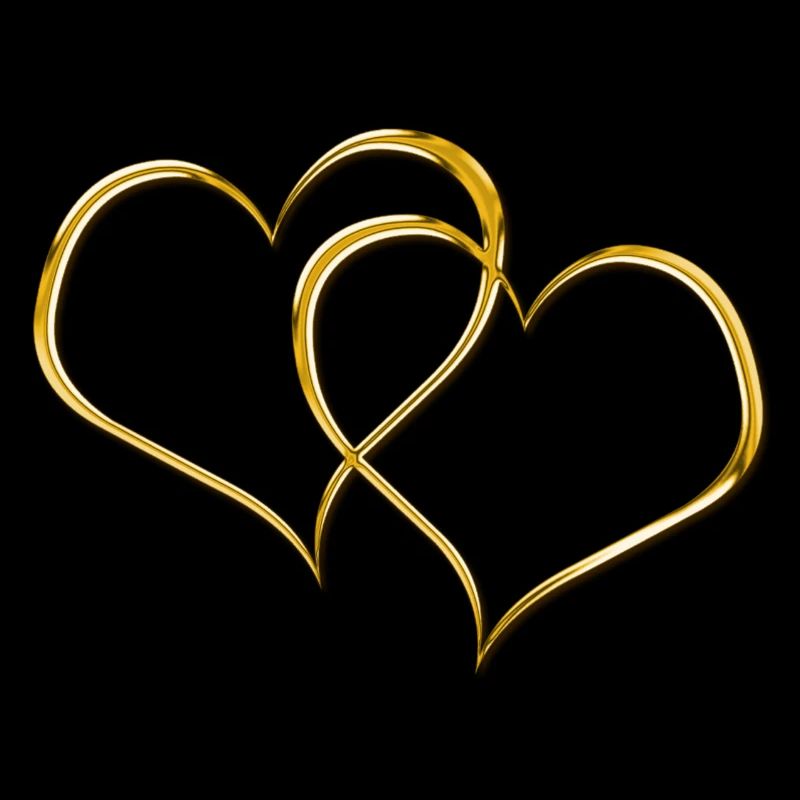 Double Heart GOLD 3D