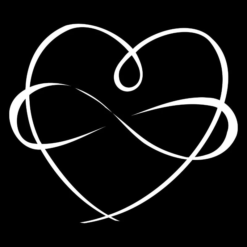 Herz mit Infinity Unendlichkeits Symbol Zeichnung