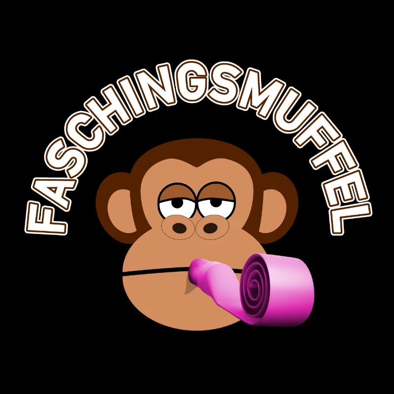 Faschingsmuffel | Affe mit Tröte