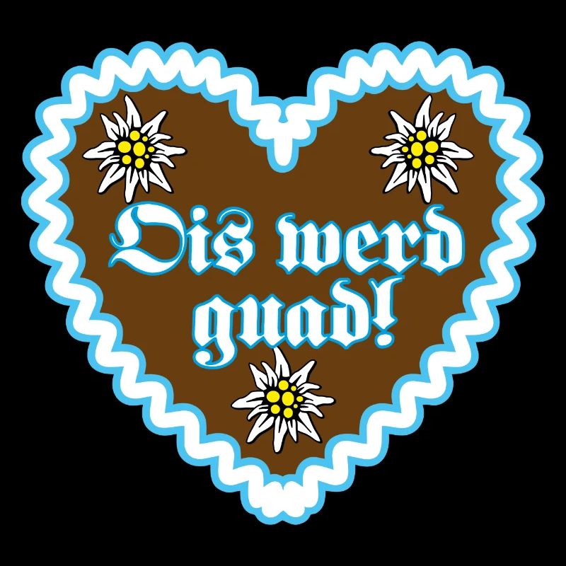 10 Lebkuchenherz Edelweiss Ois werd guad Bayern