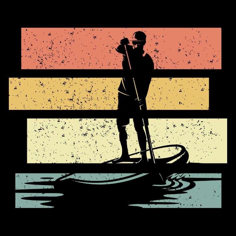 Paddleboard rétro vintage paddleboard lay