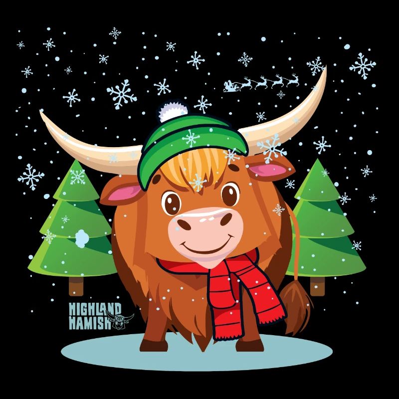 Highland Weihnachtskuh