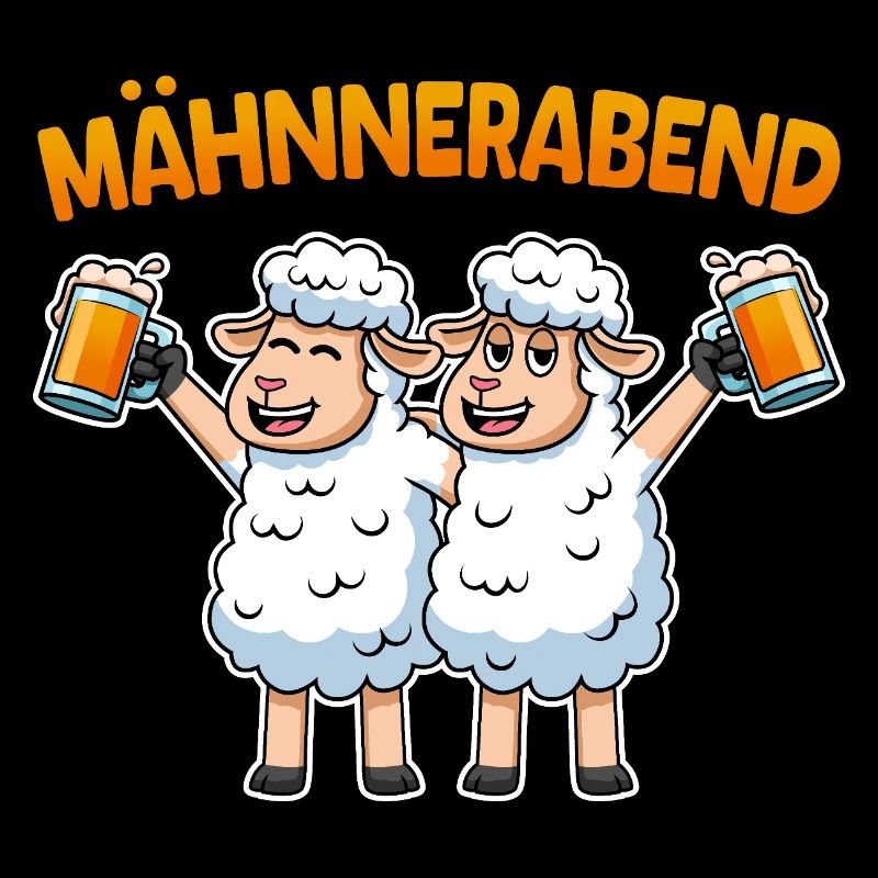 Schafe Männerabend Bier Schaf Mähnnerabend