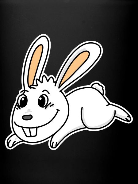 Mignon lapin illustration lapin blanc