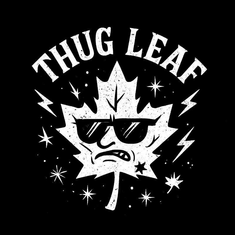 Thug Leaf Happy Fall Harvest Autumn Lover Wortsp