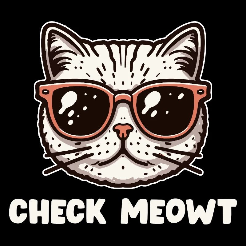 Cat Check Miauz mit rosa Brille