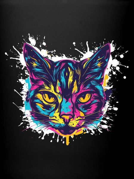 Éclaboussures de peinture de chat