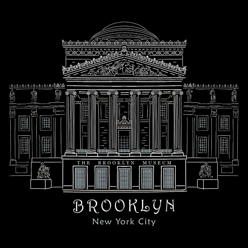 New York, dessin au trait Musée de Brooklyn