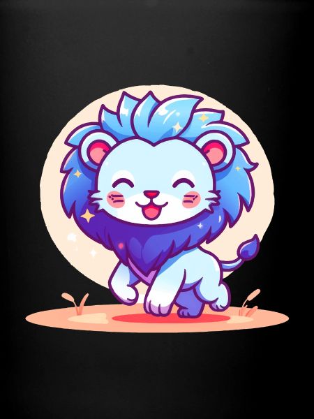 Petit lion bleu