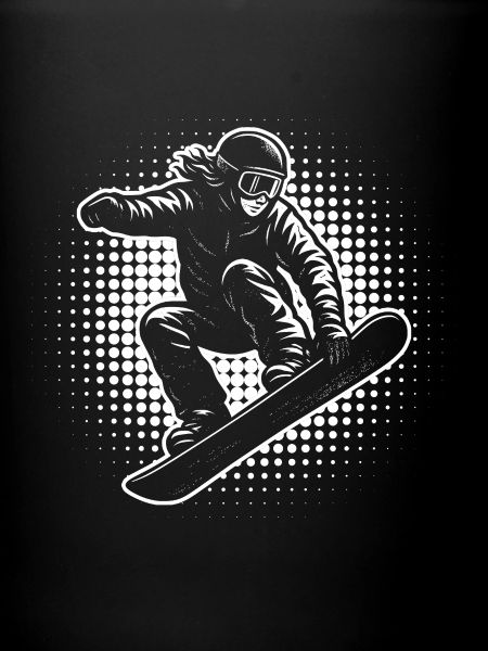 Snowboard Halftone Action