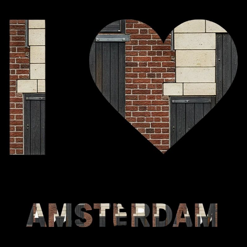 Amsterdam Brick Heart Emblem Tee