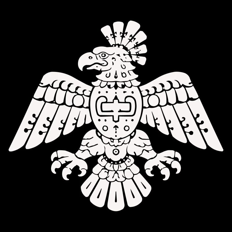 Motif totem d’aigle aztèque