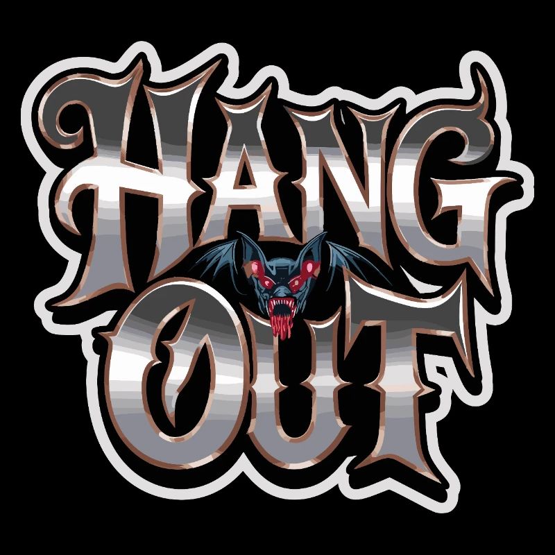 Hang Out Bat Horror Saying For Dark