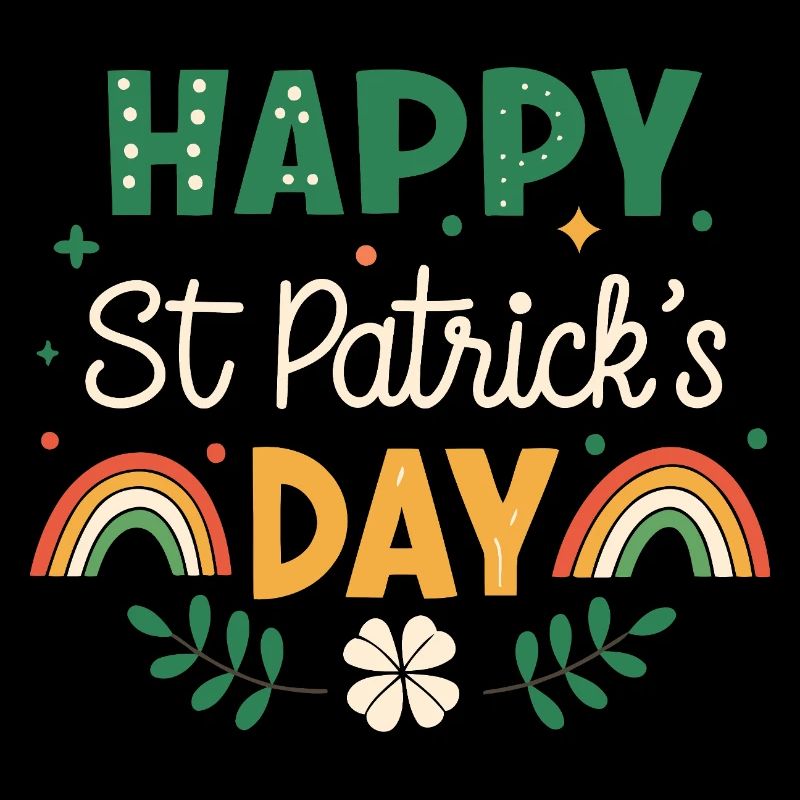 Frohen St. Patrick's Day Regenbogen