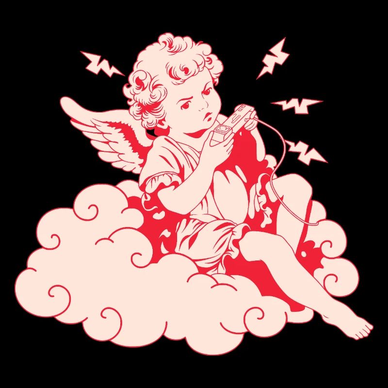 Wütender Gaming Cherub – Lag Blitze