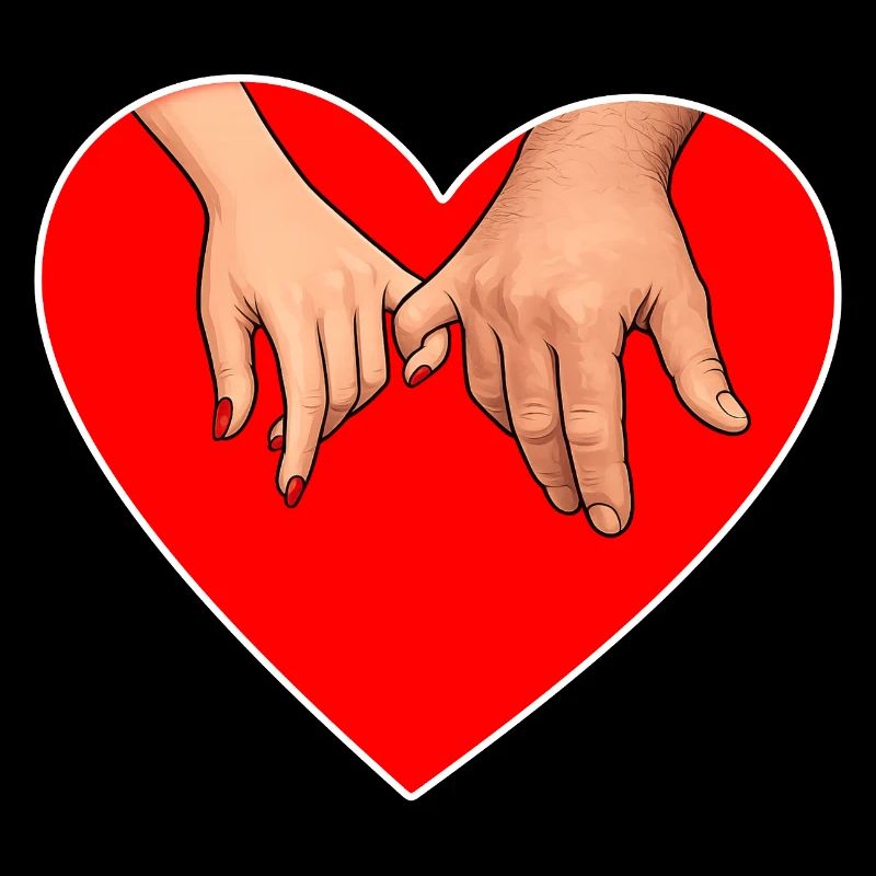 Holding hands heart